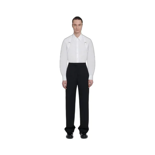 Alexander Mcqueen Wide-Leg Tuxedo Trousers