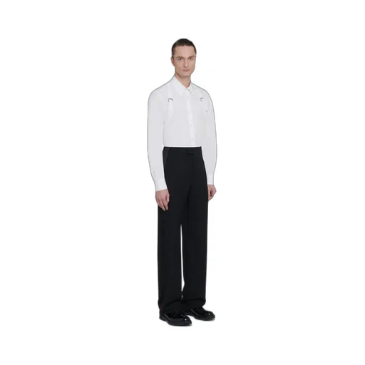 Alexander Mcqueen Wide-Leg Tuxedo Trousers