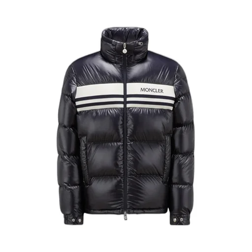 Moncler Logo Embroidered Zip-Up Puffer Jacket