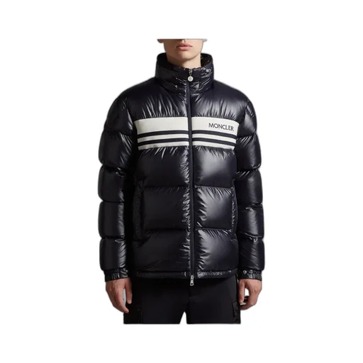 Moncler Logo Embroidered Zip-Up Puffer Jacket