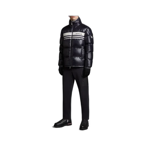 Moncler Logo Embroidered Zip-Up Puffer Jacket