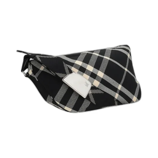 Burberry Shield Check-Jacquard Messenger Bag