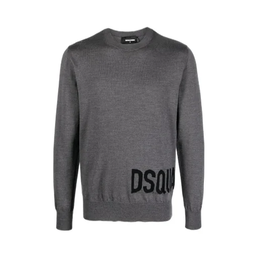 Dsquared2 Logo Intarsia Crewneck Knitted Jumper