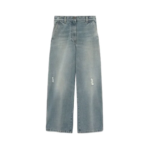 Palm Angels Paris Low-Rise Wide-Leg Jeans