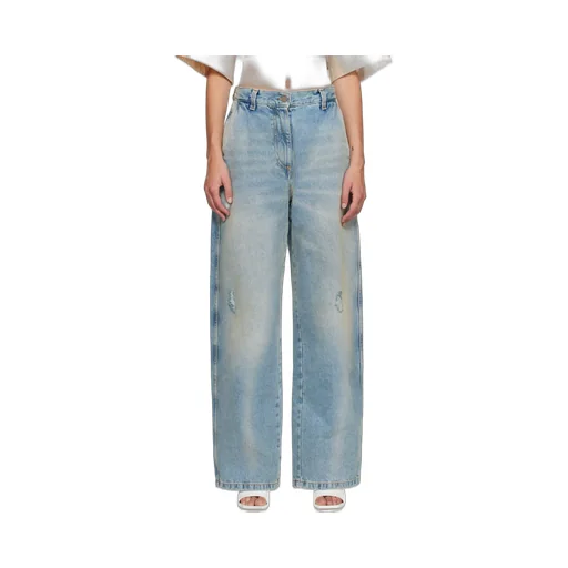 Palm Angels Paris Low-Rise Wide-Leg Jeans