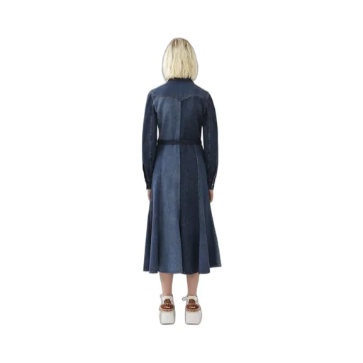 Belted Denim Shirtdress