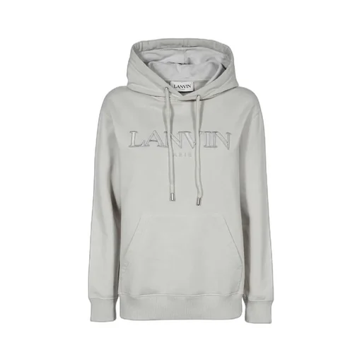 Lanvin Logo Embroidered Drawstring Hoodie