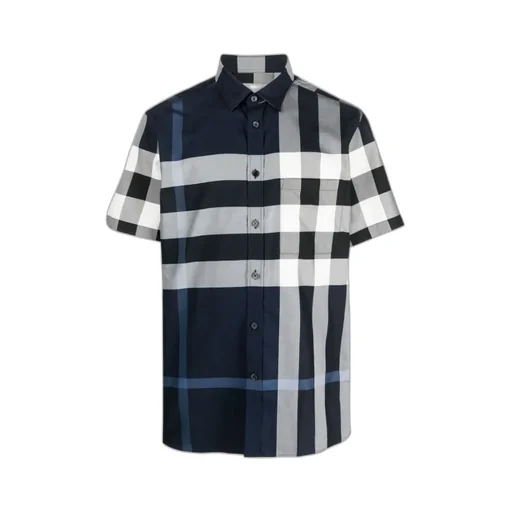 Checked Short-Sleeve Cotton Shirt