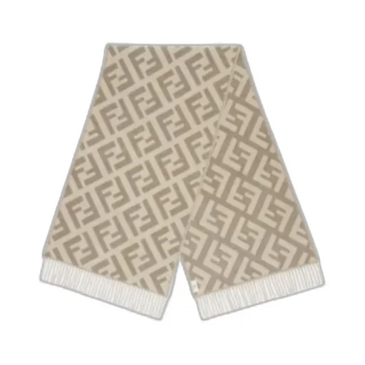 Fendi Ff Motif Fringed Scarf