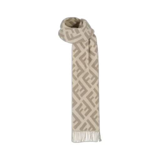 Fendi Ff Motif Fringed Scarf