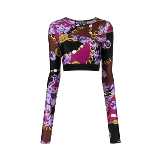 Versace Jeans Couture Printed Cropped Top