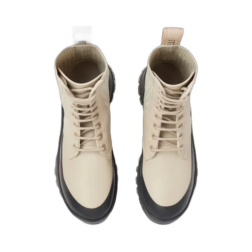Stella Mccartney Chelsea Knit Lace-Up Trace Boots