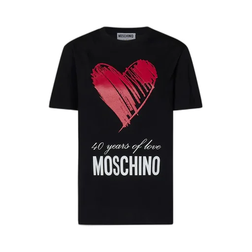 Moschino Heart-Motif Printed Crewneck T-Shirt