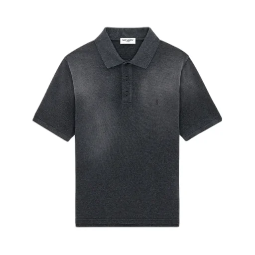 Saint Laurent Cassandre Short-Sleeved Polo Shirt