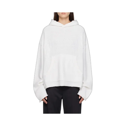 Mm6 Maison Margiela Logo Detailed Textured Hoodie