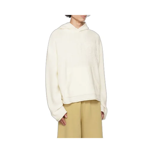 Mm6 Maison Margiela Logo Detailed Textured Hoodie