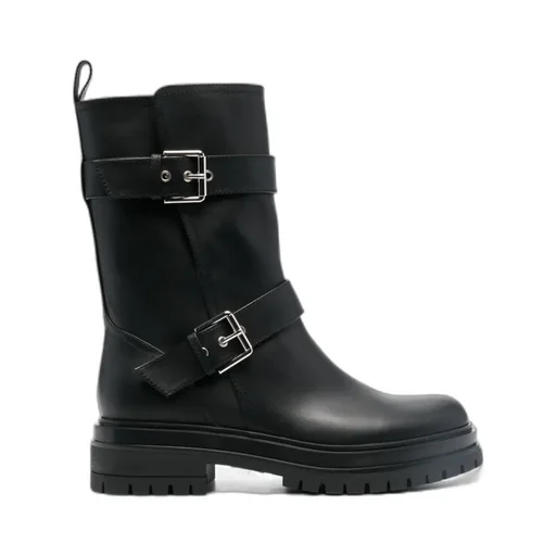 Amphibian Buckled Ankle Boots