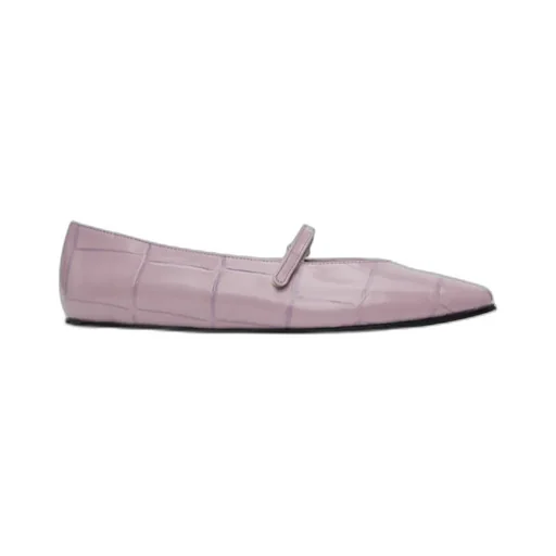 Crocodile Embossed Ballet Shoes