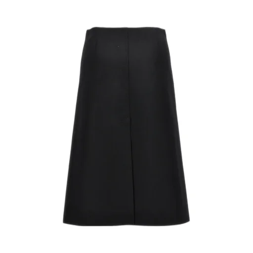 Lanvin Back-Slit A-Line Skirt