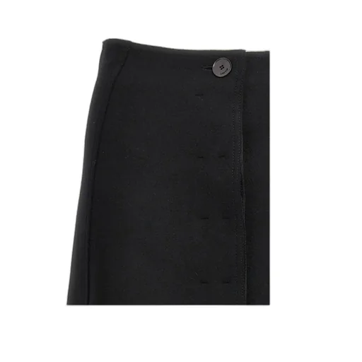 Lanvin Back-Slit A-Line Skirt