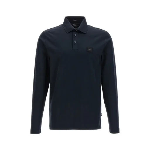Boss Hugo Boss Logo Patch Long-Sleeved Polo Shirt