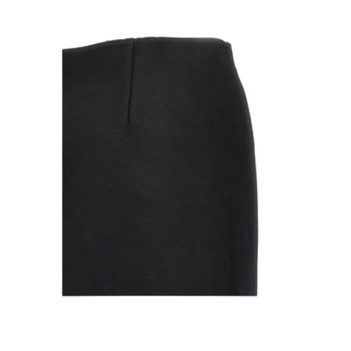 Lanvin Back-Slit A-Line Skirt