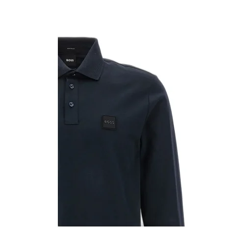 Boss Hugo Boss Logo Patch Long-Sleeved Polo Shirt