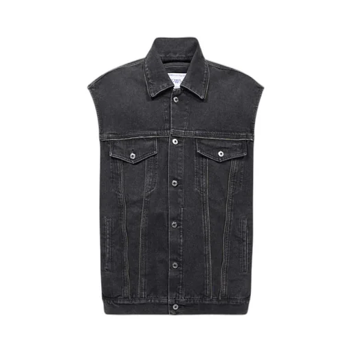 Off-White Buttoned Sleeveless Denim Gilet