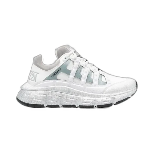 Versace Logo-Printed Lace-Up Sneakers