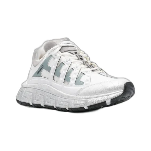 Versace Logo-Printed Lace-Up Sneakers