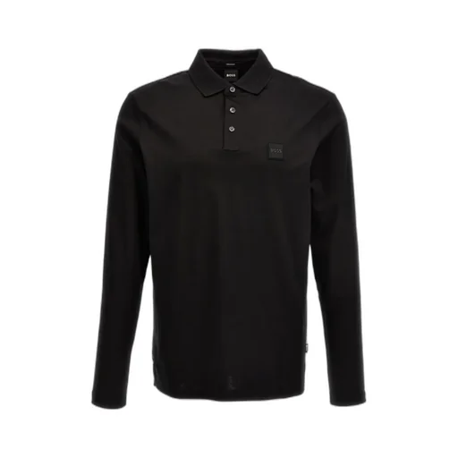 Boss Hugo Boss Logo Patch Long-Sleeved Polo Shirt