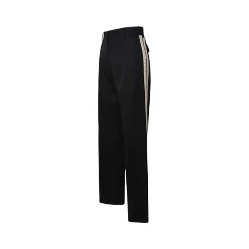 Palm Angels Side Stripe Detailed Straight Leg Trousers