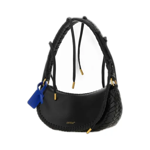 Off-White Braided-Trim Top Handle Bag