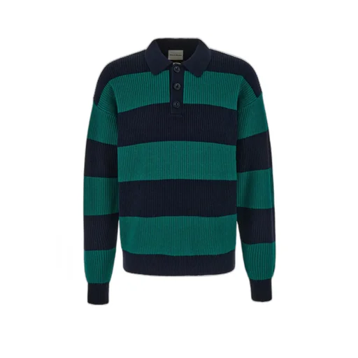 DrÔLe De Monsieur Striped Knitted Polo Jumper