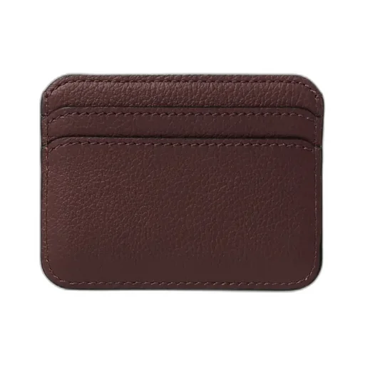 Logo-Plaque Leather Cardholder