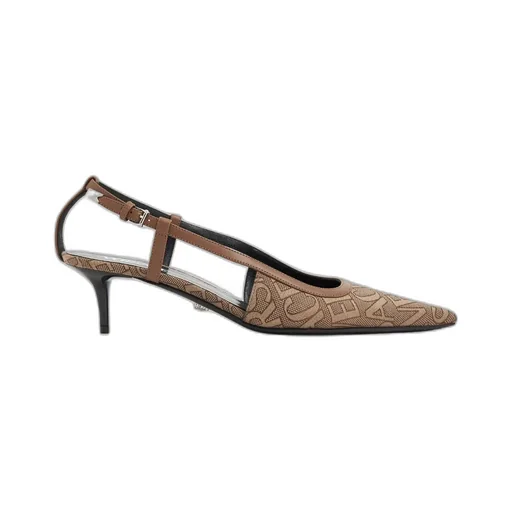 Versace Logo Jacquard Slingback Pumps