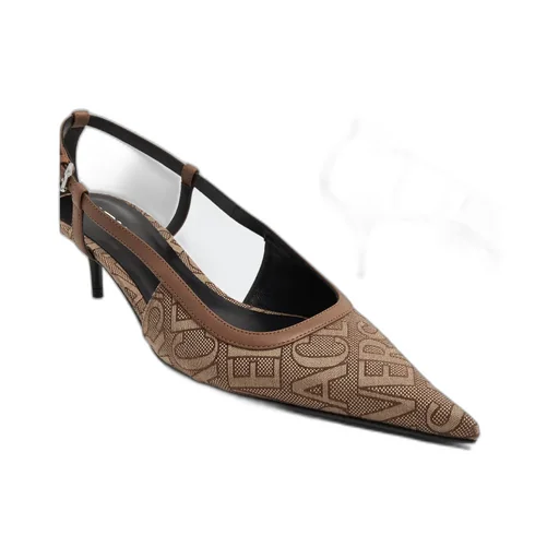 Versace Logo Jacquard Slingback Pumps