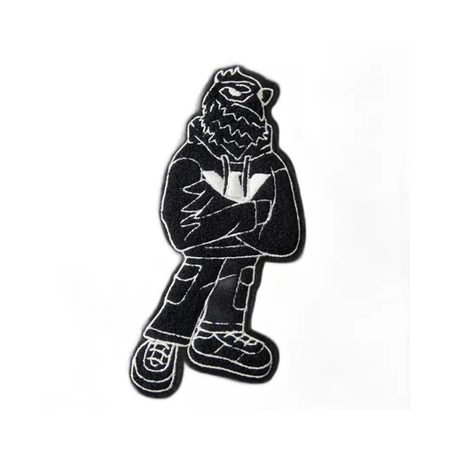 Patch-Detail Drawstring Hoodie