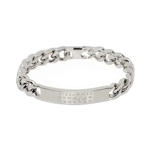 Mm6 Maison Margiela Logo Plaque Chain Bracelet