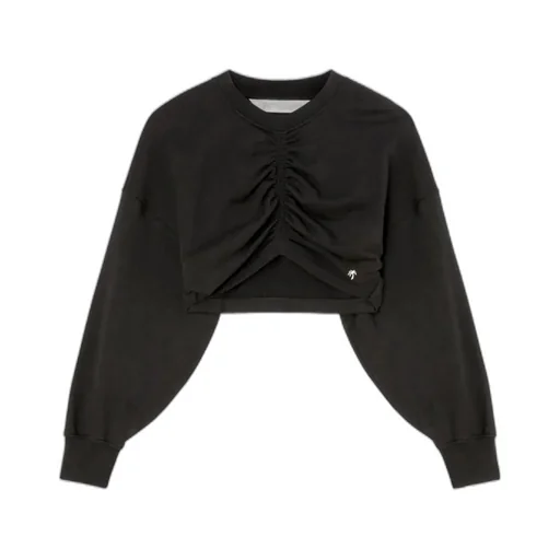 Palm Angels Ruched-Detailed Palm Plaque Sweatshirt
