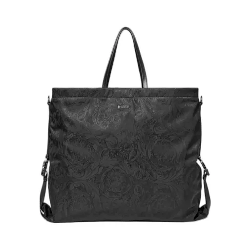 Versace Logo-Patch Open-Top Tote Bag