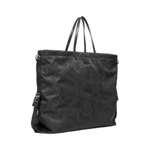 Versace Logo-Patch Open-Top Tote Bag