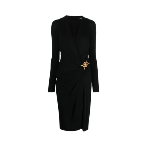Versace Medusa '95 V-Neck Midi Wrapped Dress