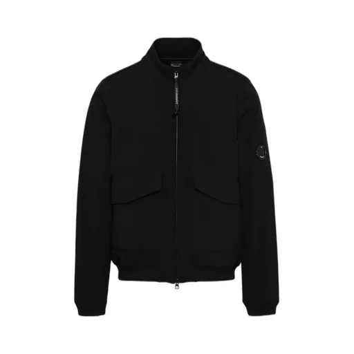 Lens-Detail Zip-Up Bomber Jacket
