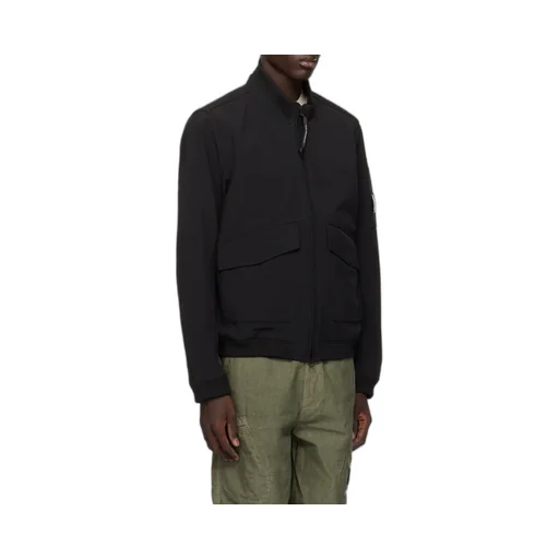 Lens-Detail Zip-Up Bomber Jacket