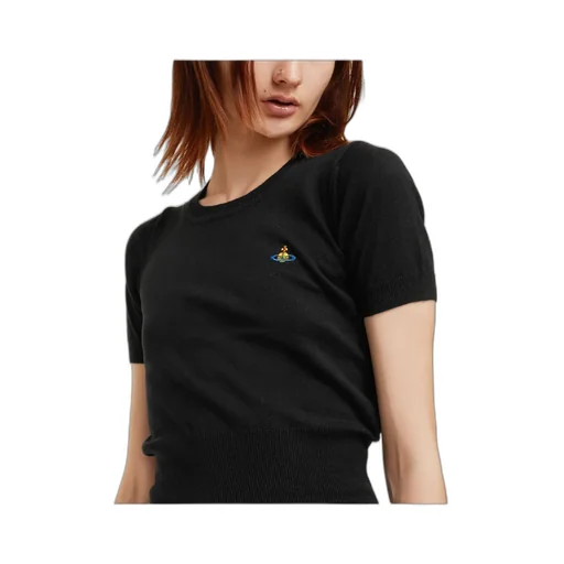 Vivienne Westwood Bea Orb Embroidered Knitted Top