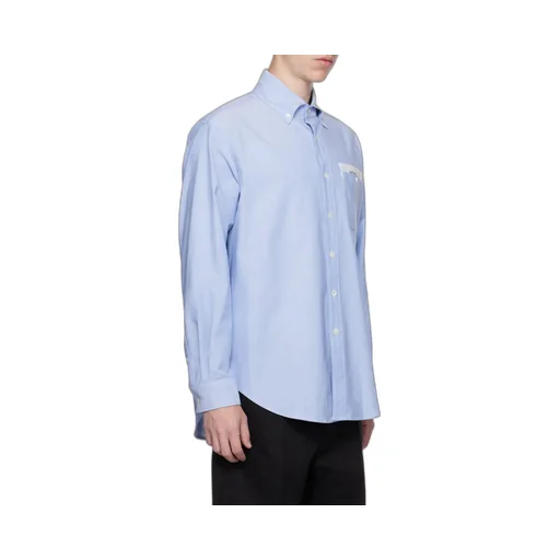 Palm Angels Logo Printed Long-Sleeved Shirt