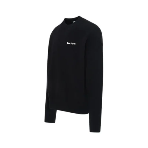 Palm Angels Logo Embroidered Knitted Jumper
