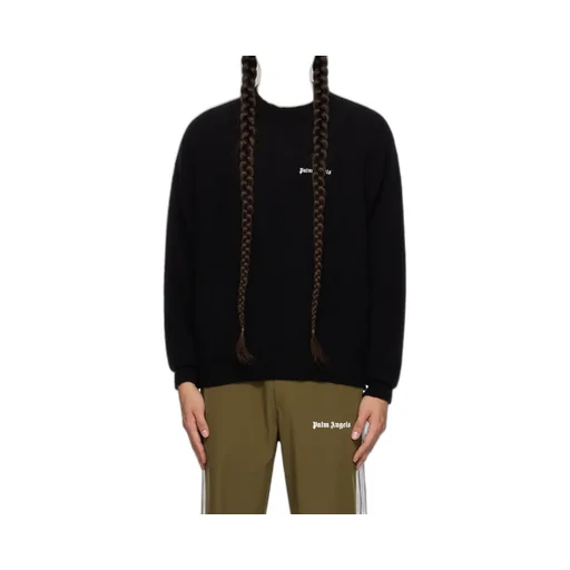 Palm Angels Logo Embroidered Knitted Jumper