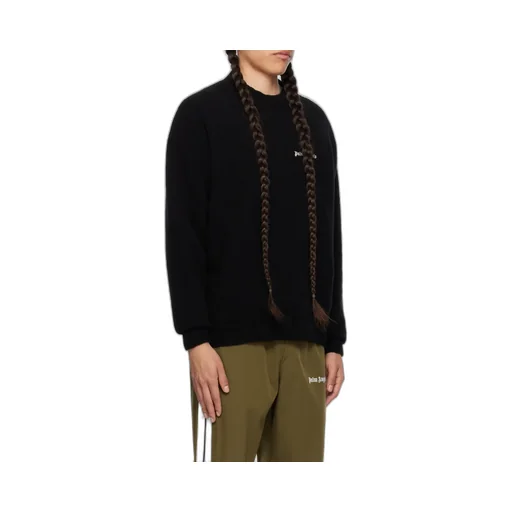 Palm Angels Logo Embroidered Knitted Jumper
